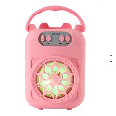 GENERICO - Mini Parlante portatil con Soporte para Celular rosado