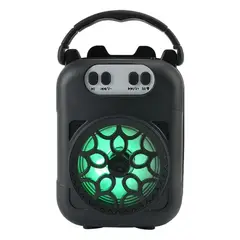 GENERICO - Mini Parlante portatil con Soporte para Celular negro