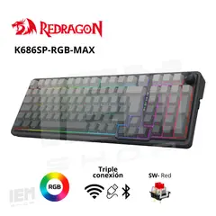 REDRAGON - - Teclado Eisa max K686SP 96% Wireless Black Degraded