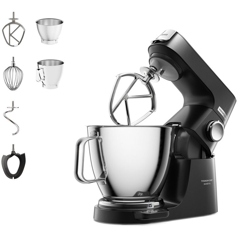 Batidora Titanium Chef Baker XL Silver KVL85.004BK DuoBowl Black