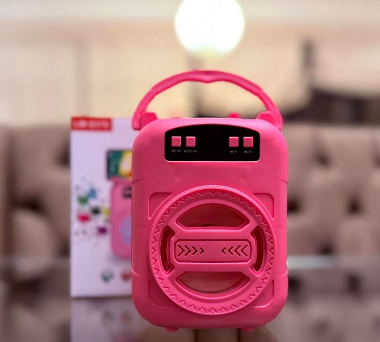 Altavoz portátil Bluetooth de 3 pulgadas LM-S375, inalámbrico ROSADO
