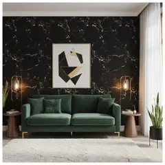 DECOKASA - Rollo Autoadhesivo Tapiz Tipo Mármol Noche Estrella 1.2m x 3m