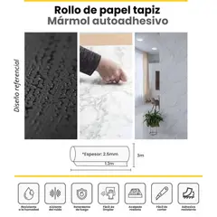DECOKASA - Rollo Autoadhesivo Tapiz Tipo Mármol Pietra Serena 1.2m x 3m