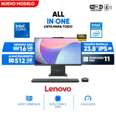 LENOVO - All In One ThinkCentre neo 50a 24 Gen 5, 23.8" Full HD IPS Core 5 210H, 16GB DDR5, 512 GB SSD M.2
