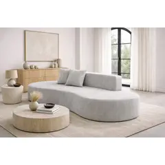 ARTSOFA - Sofá Tres Cuerpos Verona Plata Antifluido