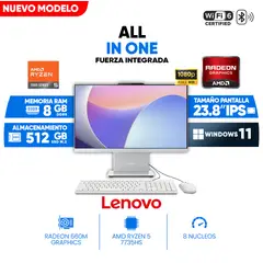 LENOVO - All in One IdeaCentre AIO 24ARR9, 23.8" Full HD IPS Ryzen 5 7535HS, 8GB DDR5