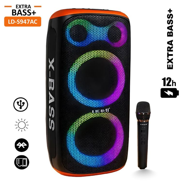 Parlante Bluetooth Ld-s947ac Xbass USB FM Karaoke