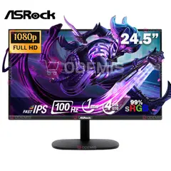 ASROCK - Monitor 24.5 Pulgadas Cl25ff Gaming 100hz, Fhd, 1ms, Freesync, 1 Hdmi, 1 Vga