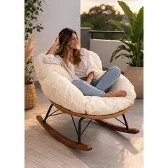 GENERICO - SILLA MECEDORA CREMA