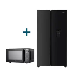 Mabe - Combo Refrigeradora Side By Side 520L +Microondas 25L
