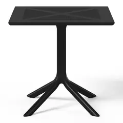 GENERICO - Mesa Rectangular Comedor Jardín Terraza 80x80 cm Negro