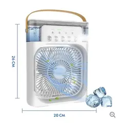 GENERICO - VENTILADOR PARA COLOCAR HIELO, 20CM X 26CM, CON LUCES