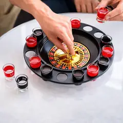 GENERICO - Juego de Mesa Ruleta de Shots para Fiesta con 16 Vasos