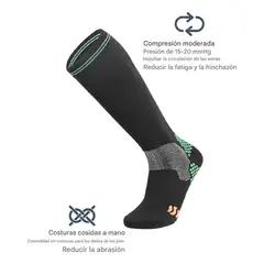 GENERICO - Medias de Compresión para Varices Faja de Pantorrilla Arco y Talón L-XL