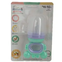 SANTOLEE - Chupón Alimentador De Fruta Para Bebé Con Tetina De Repuesto Mod. Cangrejo