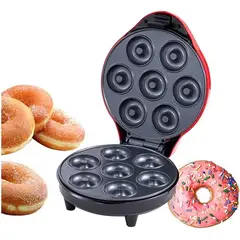 GENERICO - Máquina para Mini Donas Eléctrica - Antiadherente y Rápida – 7 Donas por Lote