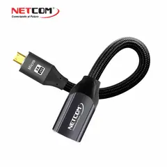 GENERICO - CABLE ADAPTADOR MICRO HDMI A HDMI UHD 8K 60Hz - NETCOM