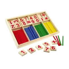 GENERICO - Set Matemático de Madera para Niños Juguete Educativo