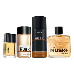 AVON - Musk Perfume De Hombre Con Mini + Deo Spray Y Refresh