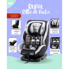 GENERICO - SILLA PARA AUTO RUPAL COLOR GRIS