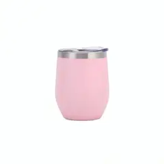 GENERICO - Vaso Térmico Mug Color Mate Rosa de Acero Inoxidable 350 ml