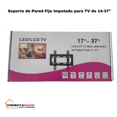 GENERICO - Soporte Tv Fijo Lcd Led 14 - 37 Soporte Para Pared Base Tv Color Negro