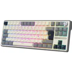 ROYAL KLUDGE - Teclado Mecánico Español RK R87PRO Creamy Switch