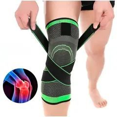 GENERICO - Rodillera Deportiva Elástica de Compresión con Correa Ajustable Protección 360°