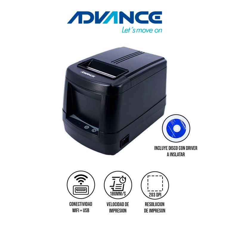 Impresora Térmica ADV-9013N Etiquetas USB WiFi