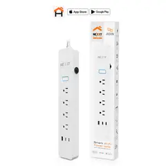 Nexxt Solutions - REGLETA DE 4 ENCHUFES Y 3 SALIDAS USB INTELIGENTE NEXXT NHP-E710