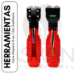 GENERICO - Llave Maestra Multifuncional 8 en 1 De Gasfiteria