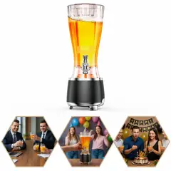 OEM - Dispensador de Cerveza 2.5L con Parlante Bluetooth - Torre de Bebidas con Luces LED