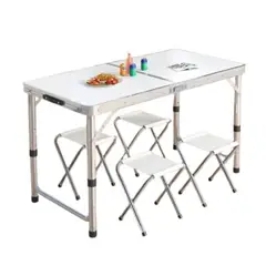 GENERICO - Set de Mesa Multifuncional para jardín - Blanco