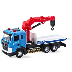 GENERICO - Colección Camión de remolque con grúa y cabina de metal efectos de luces y sonido