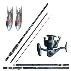 OKUMA - EQUIPO DE PESCA SURFCASTING CAÑA 4.20 CARRETE 8000