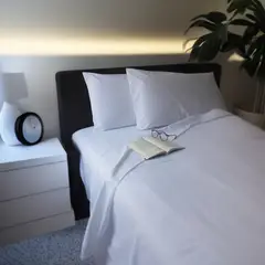 SUIT THE BED - Juego De Sábanas Algodón Pima - 150 Hilos blanco