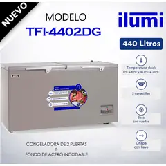 ILUMI - TFI-4402DG - Congelador Horizontal 440L Inox