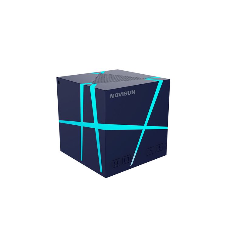 Parlante Bluetooth Portátil Power Magic Azul 5W con Luces LED TWS MicroSD y Aux