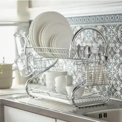 GENERICO - ESCURRIDOR DE PLATOS Y VASOS 2 NIVELES