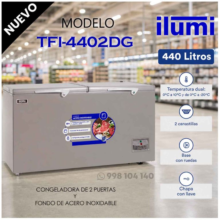 TFI-4402DG - Congelador Horizontal 440L Inox