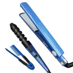 OEM - Combo Nano Titanium Plancha Alisadora + Rizador Ondulador + Peineta Profesional