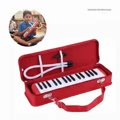 CALIFORNIA - Melódica de 32 teclas "California" - Color Rojo con Estuche Rígido