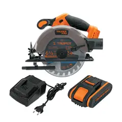 Truper - Sierra Circular 6 1/2 20V + 1 Bateria 2ah + Cargador