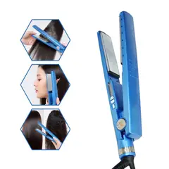 OEM - Laceador de Cabello Nano Titanium Azul - Plancha Profesional con Placas de Titanio Puro