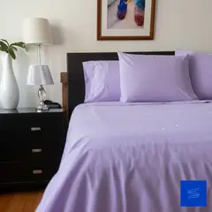 SUIT THE BED - Juego de sábanas de algodón Pima - 150 Hilos - Lila