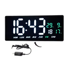 GENERICO - Reloj Calendario Digital de Pared y Mesa - Blanco