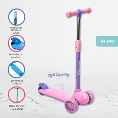 EBABY - Scooter Unidireccional para Niños «ROLLER» Pink