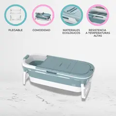 DOUX BEBE - Bañera Plegable para adultos «AGUAZEN» Blue