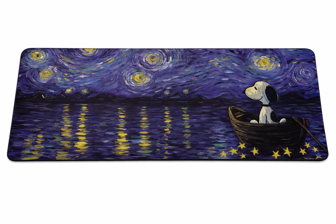 PAD MOUSE XL 40X90CM CON DISEÑO NOCHE ESTRELLADA