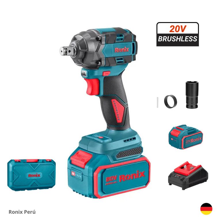 Llave De Impacto 1/2″ 20V 4Ah Brushless 8672 Industrial